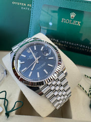 Rolex Datejust 41mm 126334 2026 Blue Index Dial Jubilee